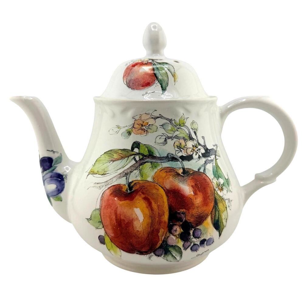 Arthur Wood and Son Fruits and Flowers Fine Bone China Made in England Teapot
